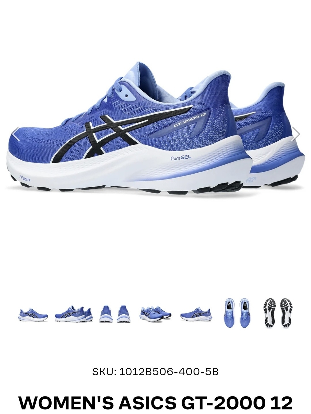 ASICS IGT-2000 12 Women's Running Shoes - Blue/Black
